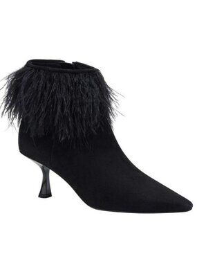 KATE SPADE NEW YORK Marabou Pointed Toe Bootie